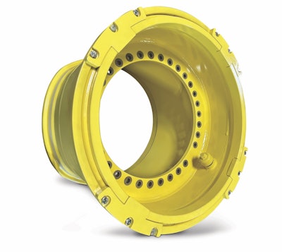 OTR's 32-in., three-piece wheel for log skidders and forwarders in forestry applications. Courtesy: OTR Engineered Solutions (OTR)