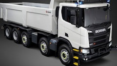 Scania's R 620 10x4 mining truck that is fully equipped with a sensor system for autonomous operation.