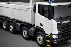 Scania's R 620 10x4 mining truck that is fully equipped with a sensor system for autonomous operation.