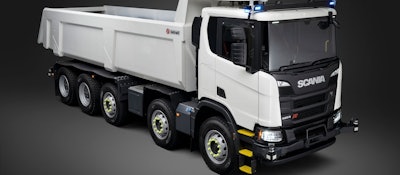 Scania's R 620 10x4 mining truck that is fully equipped with a sensor system for autonomous operation.