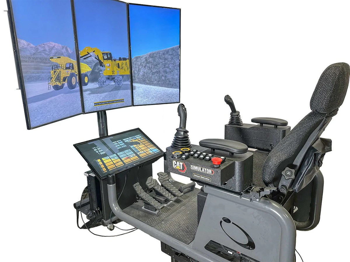 Simulated Work Environment Training Machine Cat Simulators Collaborative Worksite Training From: Caterpillar Inc ...