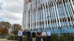 Flash Battery CEO Marco Righi, together with CTO Alan Pastorelli and COO Filippo Di Gregorio with the US technical team, visiting the Italian headquarters.