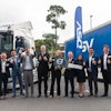 Handover ceremony of Volvo’s Electric Prime Mover and the FL Electric Truck with the Ambassador of Denmark to Singapore and representatives of Volvo Trucks, DSV, and UD Trucks Singapore.