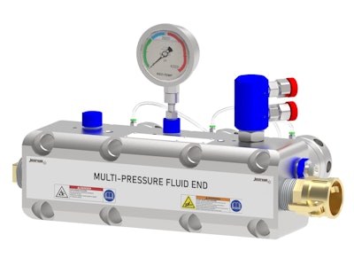 The new combination manifold allows for a safe and easy transition between lower and higher pressures by simply changing the gland nut, packing, plunger and fittings. The redesigned UniValve can now handle 10,000 to 20,000 psi with conversions in less than 15 minutes.