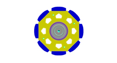 Example of a surface permanent magnet (SPM) rotor.