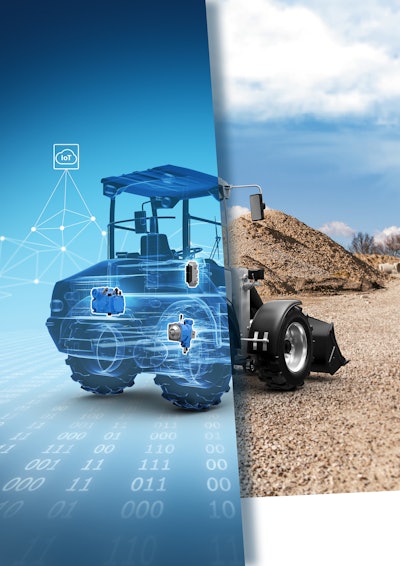 Many off-highway machines have mobile hydraulic components like variable piston pumps working inside to help the overall system precisely control flow.