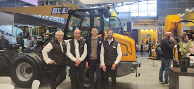 (Left to right) Frans van Asseldonk (sales), Toine Brock (CEO), Fabio Adinolfi (attorney), and Pim de Boer (marketing)