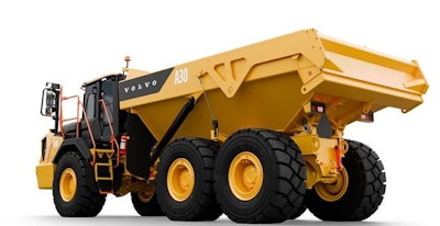 The A30 Electric articulated hauler