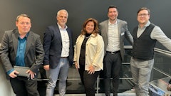 Manuel Eisner, Sales Manager Motion & Drives at HAINZL; Harald Schreibmüller, Head of Sales Motion & Drives at HAINZL; Kristina Cerniglia, CEO Briggs & Stratton; David Frank, SVP & President of Electrification Briggs & Stratton; Manuel Friedinger, Sales Manager Motion & Drives at HAINZL