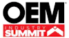 OEM Industry Summit logo with black text, red banner, and white chevron symbol