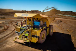 BHP, Rio Tinto and Caterpillar have launched a trial of two Cat 793 XE Early Learner battery-electric haul trucks at a mine-site demonstration in Wester Australia's Pilbara as part of an industry-first collaboration.