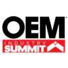 OEM Industry Summit logo with black text and red banner featuring white mountain chevron symbol